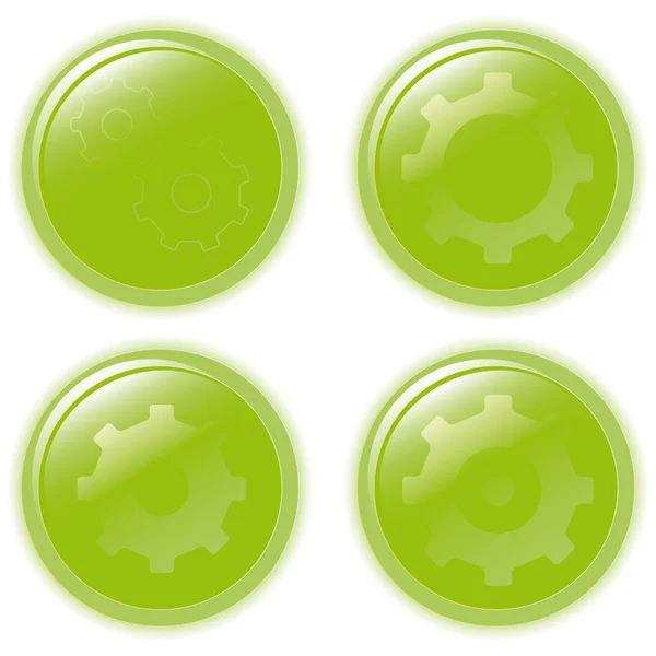 Vector illustratie groene zeepbel op wit — Stockvector