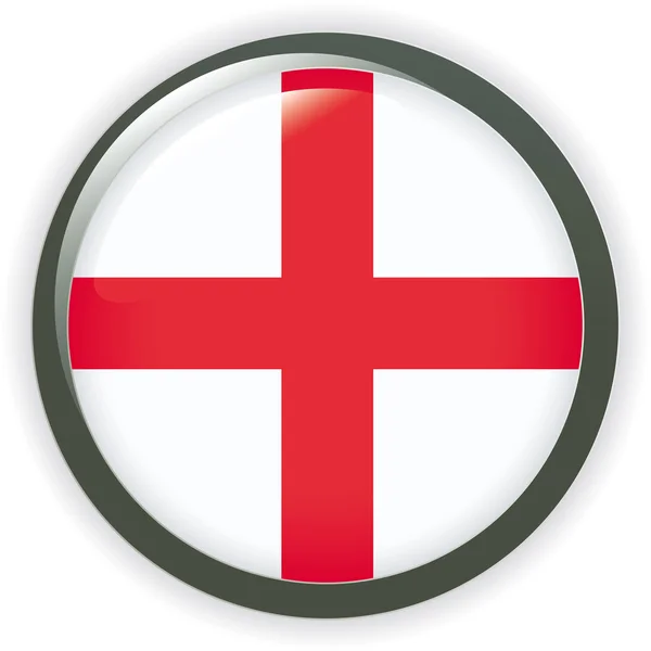 Kugel England Flagge Vektor Taste Abbildung 3d — Stockvektor