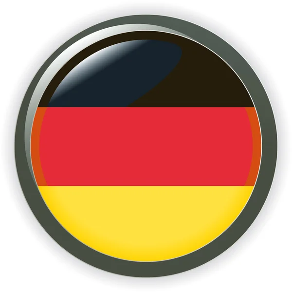 Kugel Deutschland Flagge Vektor Taste Abbildung 3d — Stockvektor