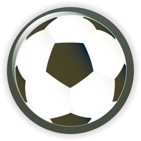 Fútbol fútbol fondo botón vector ilustración — Vector de stock