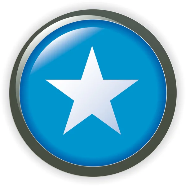 Somalia shiny button flag vector illustration — Stock Vector