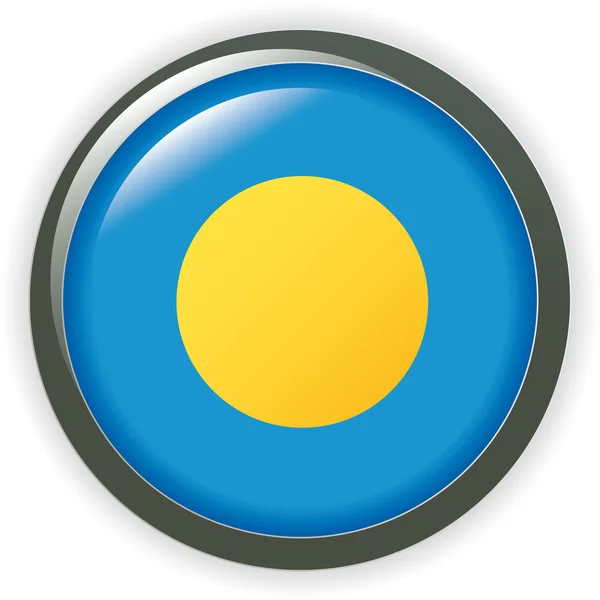 Serie di pulsanti di bandiera di tutti i paesi sovrani - Palau — Vettoriale Stock
