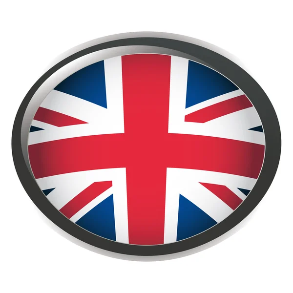 球英国国旗矢量按钮图 3d — 图库矢量图片