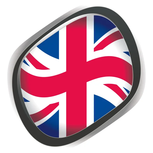 İngiltere bayrak vektör düğmesi illüstrasyon küre 3d — Stok Vektör