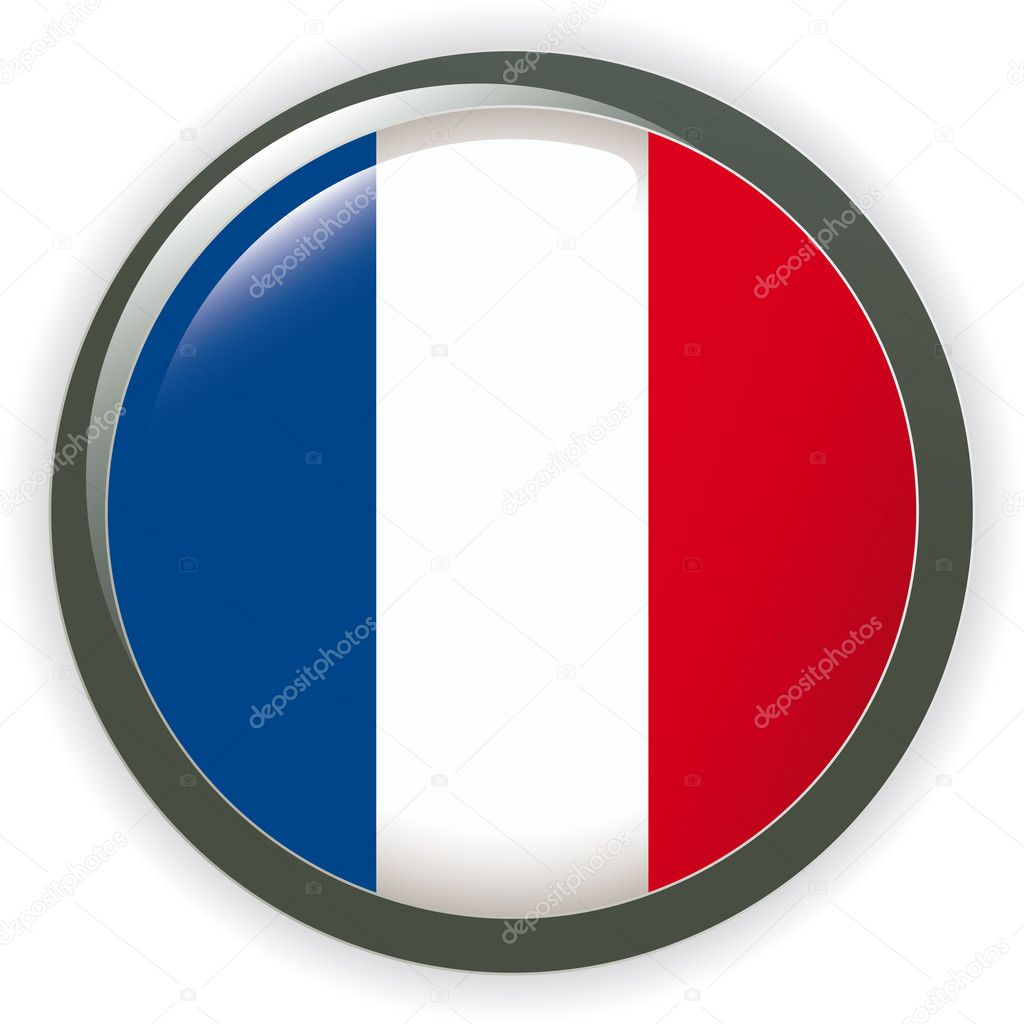 Orb FRANCE Flag vector button illustration 3D