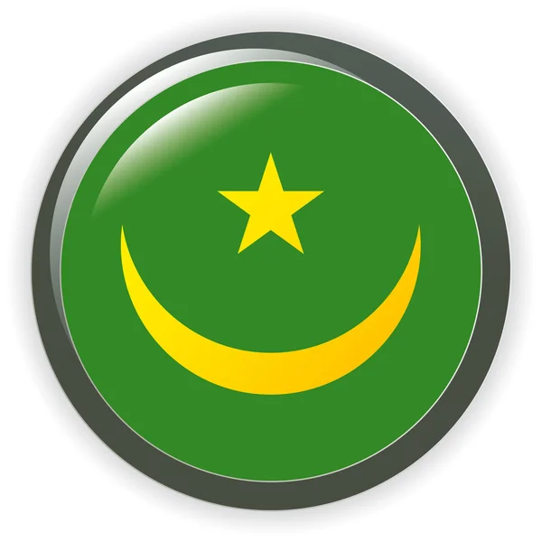 Zászló Mauritánia gömb vektor — Stock Vector