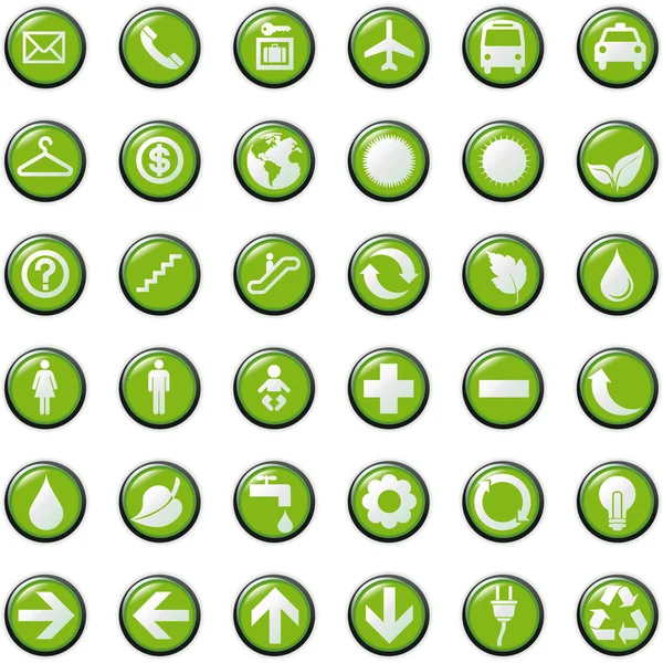 Ícones da bolha do computador da Web, pictograma de arquivo vetorial — Vetor de Stock