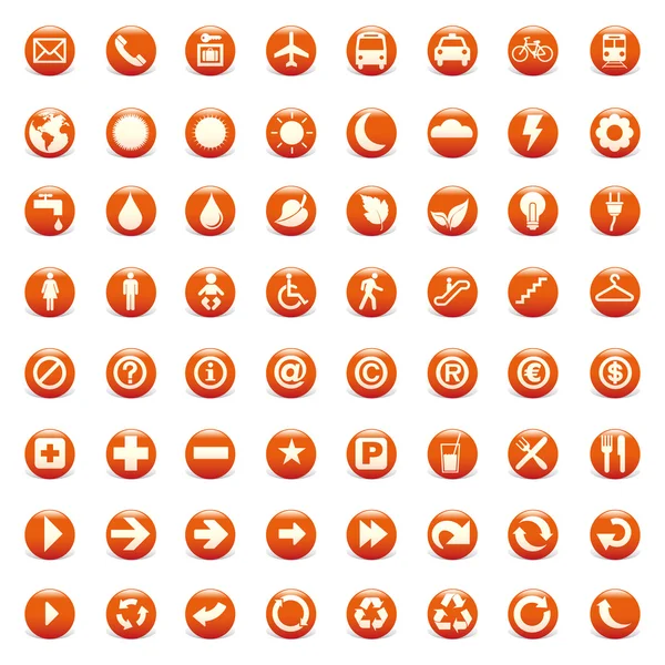 stock vector 64 presentation buttons icons symbol web eco.