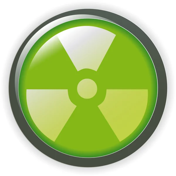 Vettore. icona simbolo segno radioattivo — Vettoriale Stock