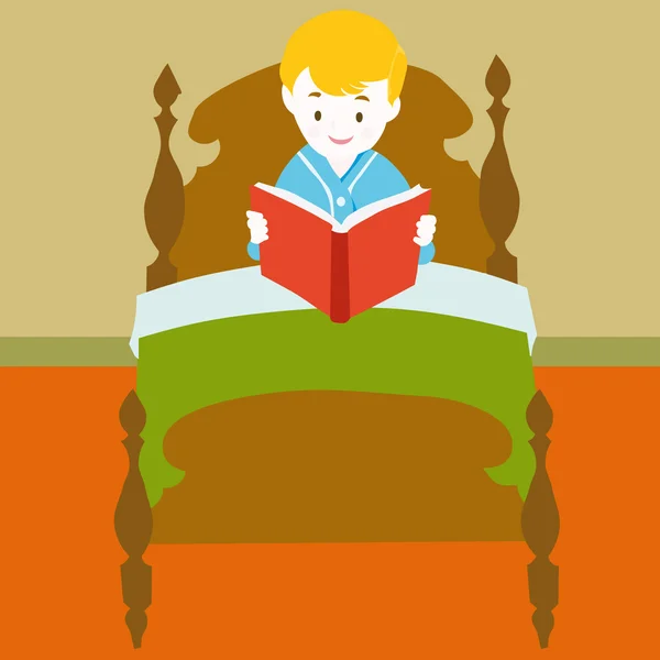 Çocuk okuma kitap - vektör — Stok Vektör