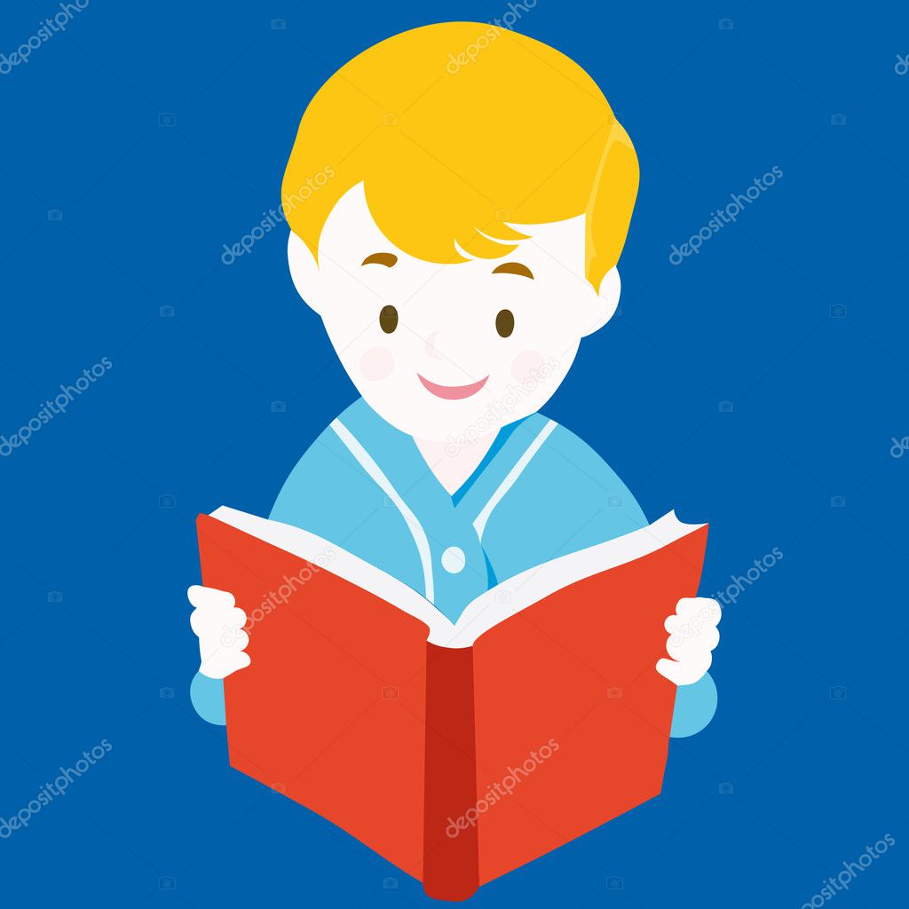 Child reading book Vector Art Stock Images | Depositphotos