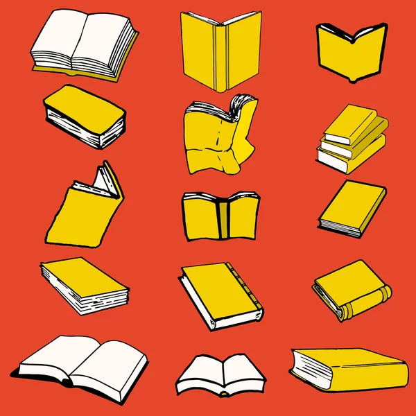 Книги на изолированном фоне, векторная иллюстрация, EPS файл включен — стоковый вектор