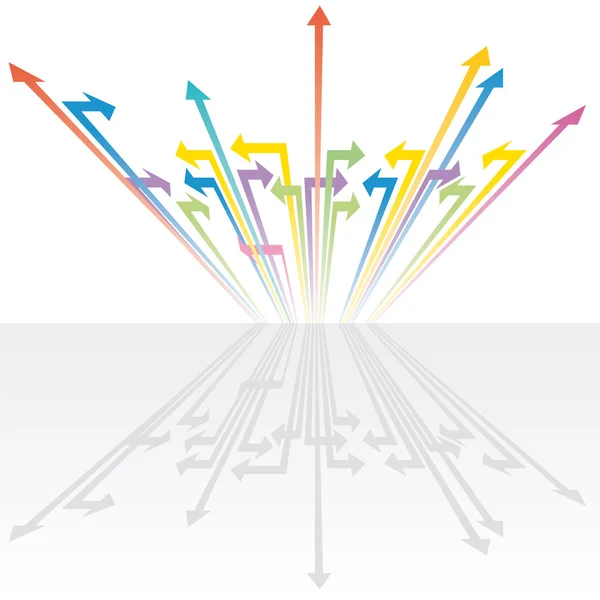 Illustrazione vettoriale con i colori delle frecce — Vettoriale Stock