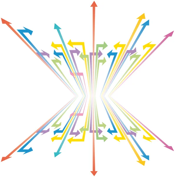 Illustration vectorielle avec des flèches couleurs — Image vectorielle