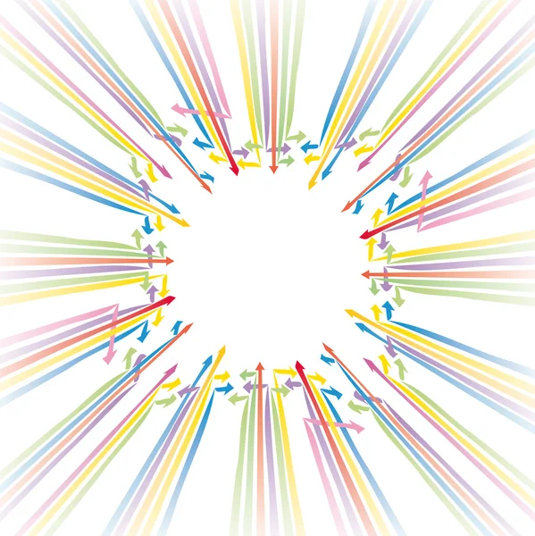 Illustration vectorielle avec des flèches couleurs — Image vectorielle