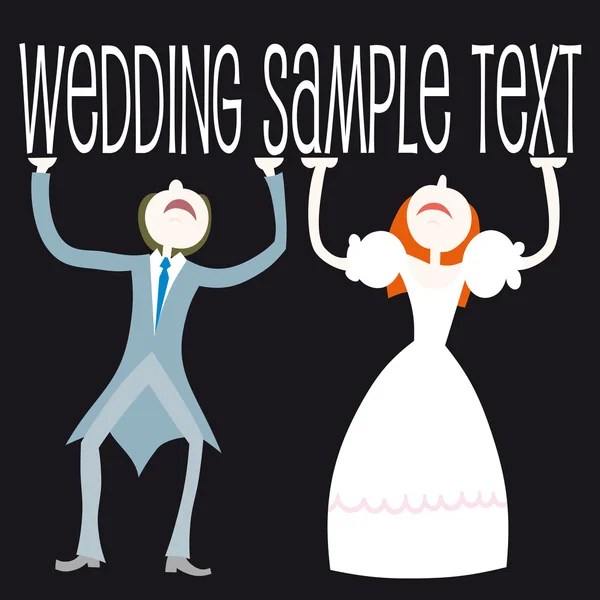 stock vector Vector Illustration: wedding set - couple standing