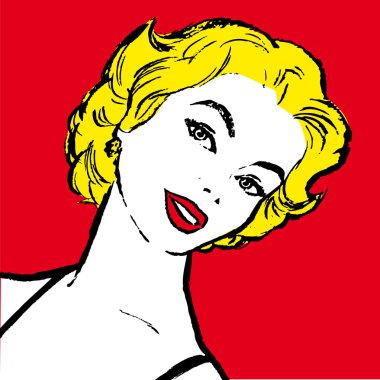 Pin up vector clipart
