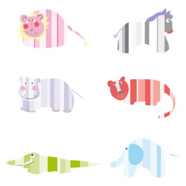 Cartoon Animals vector illustration clipart