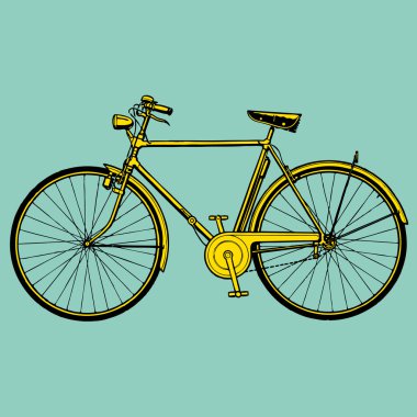 Old classic bike Illustration Vector clipart