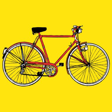 Old classic bike Illustration Vector clipart