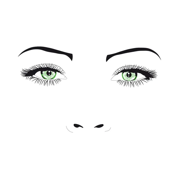 Žena tvář oči vektorové ilustrace — Stockový vektor