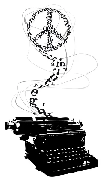 Письма пишущей машинки мира — стоковый вектор