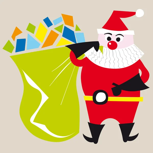 Weihnachten. Weihnachtsmann-Vektor-Illustration — Stockvektor