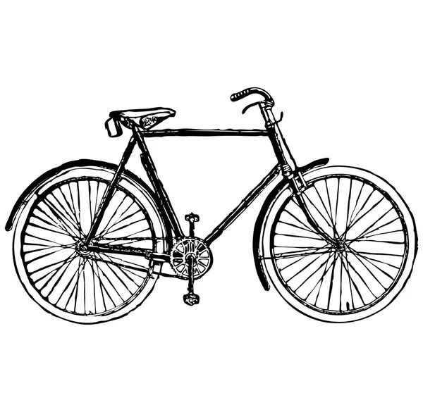 Oude klassieke fiets illustratie vector — Stockvector