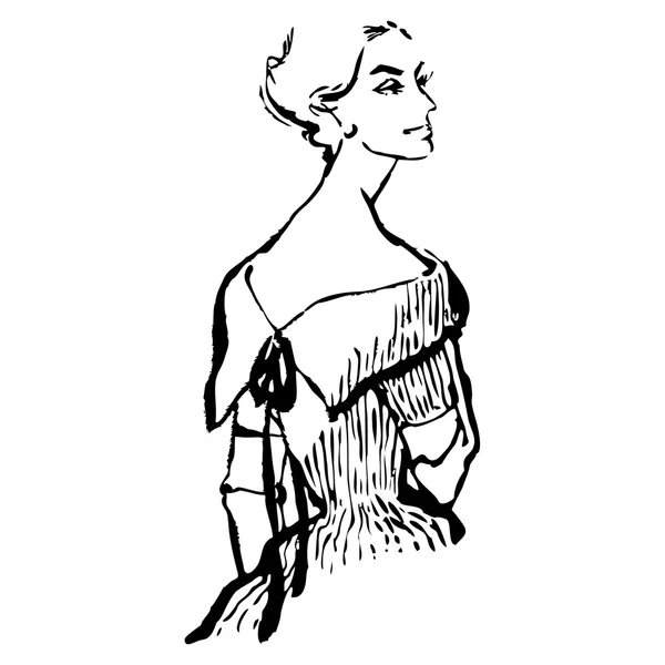 Mujer vector ilustración — Archivo Imágenes Vectoriales