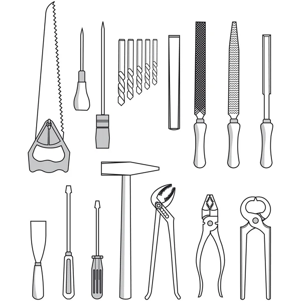 stock vector Collection of tool vector illustration