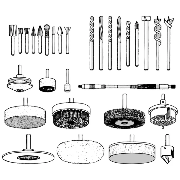 Sammlung von Werkzeugvektorillustrationen — Stockvektor