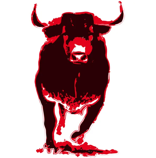 Bull Vector Illustration — Stock Vector