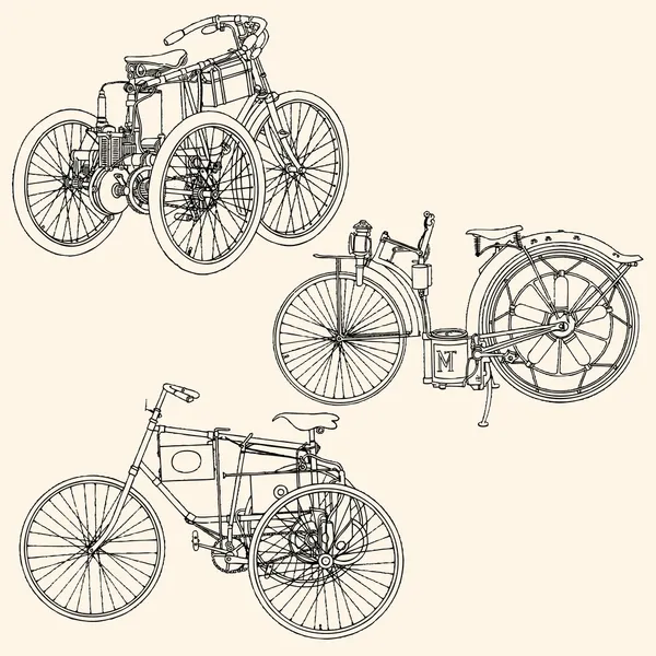 Vecteur - Ancien motocycle — Image vectorielle