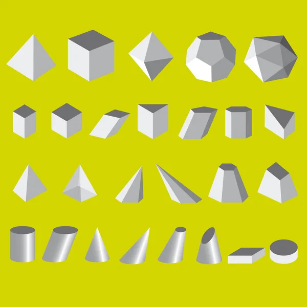 Conjunto vetor ilustração formas simples geométrico —  Vetores de Stock