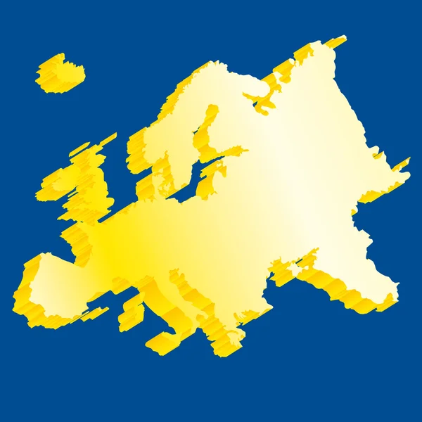 3d χάρτη σημαία της Ευρώπης — Διανυσματικό Αρχείο