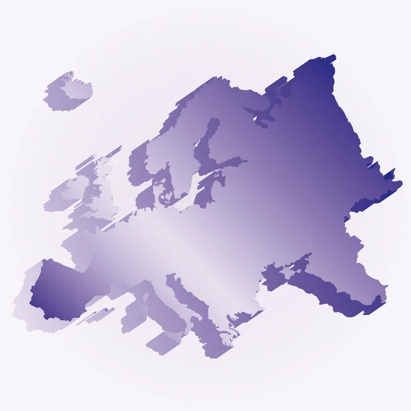 3d mapa vlajka Evropa — Stockový vektor