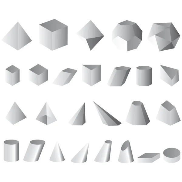 Imposta illustrazione vettoriale forme geometriche semplici — Vettoriale Stock
