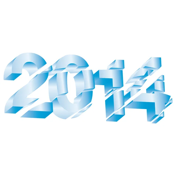 Hermosa designación numérica de año nuevo — Vector de stock