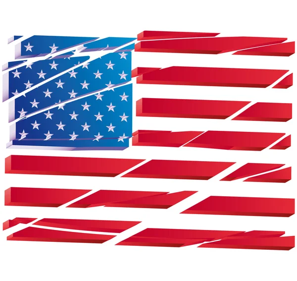 Векторний прапор США — стоковий вектор
