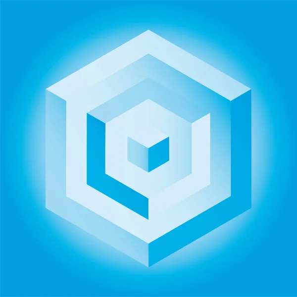 Composizione 3d di cubi illustrazione vettoriale — Vettoriale Stock