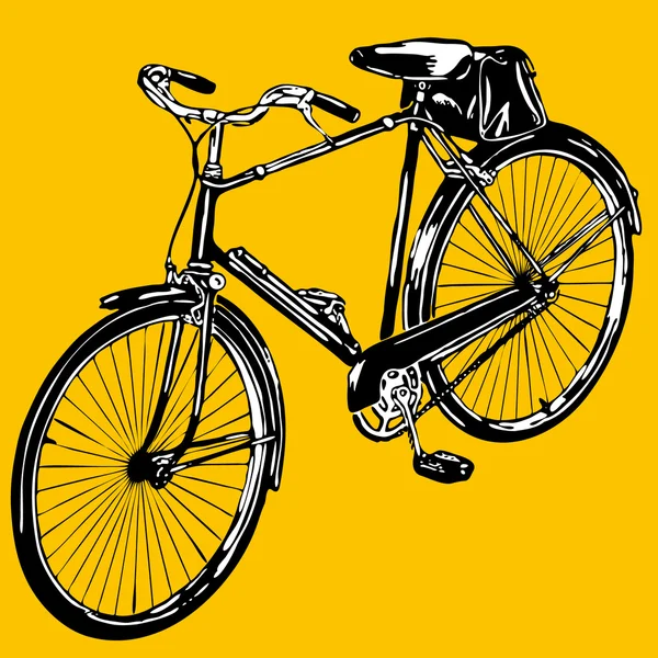 Vettoriale di illustrazione della vecchia bici classica — Vettoriale Stock