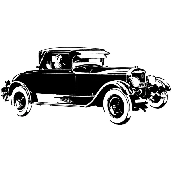 Illustration vectorielle de voiture ancienne minuterie — Image vectorielle
