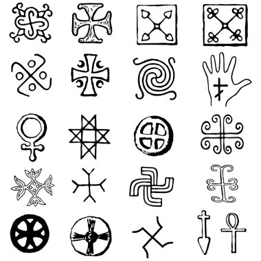 Various religious symbols clipart