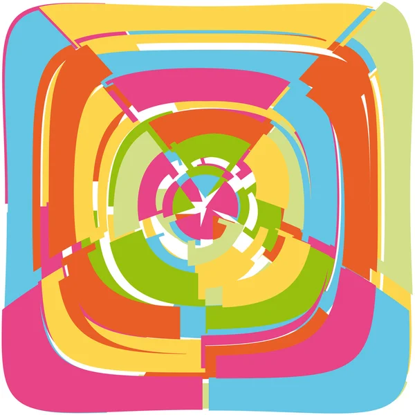 Vecteur abstrait spirale colorée op-art — Image vectorielle