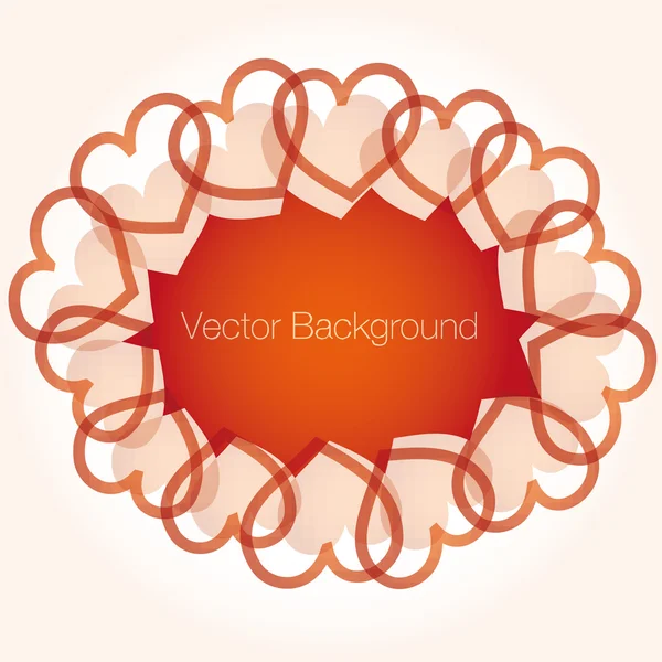 Achtergrond hart vector — Stockvector