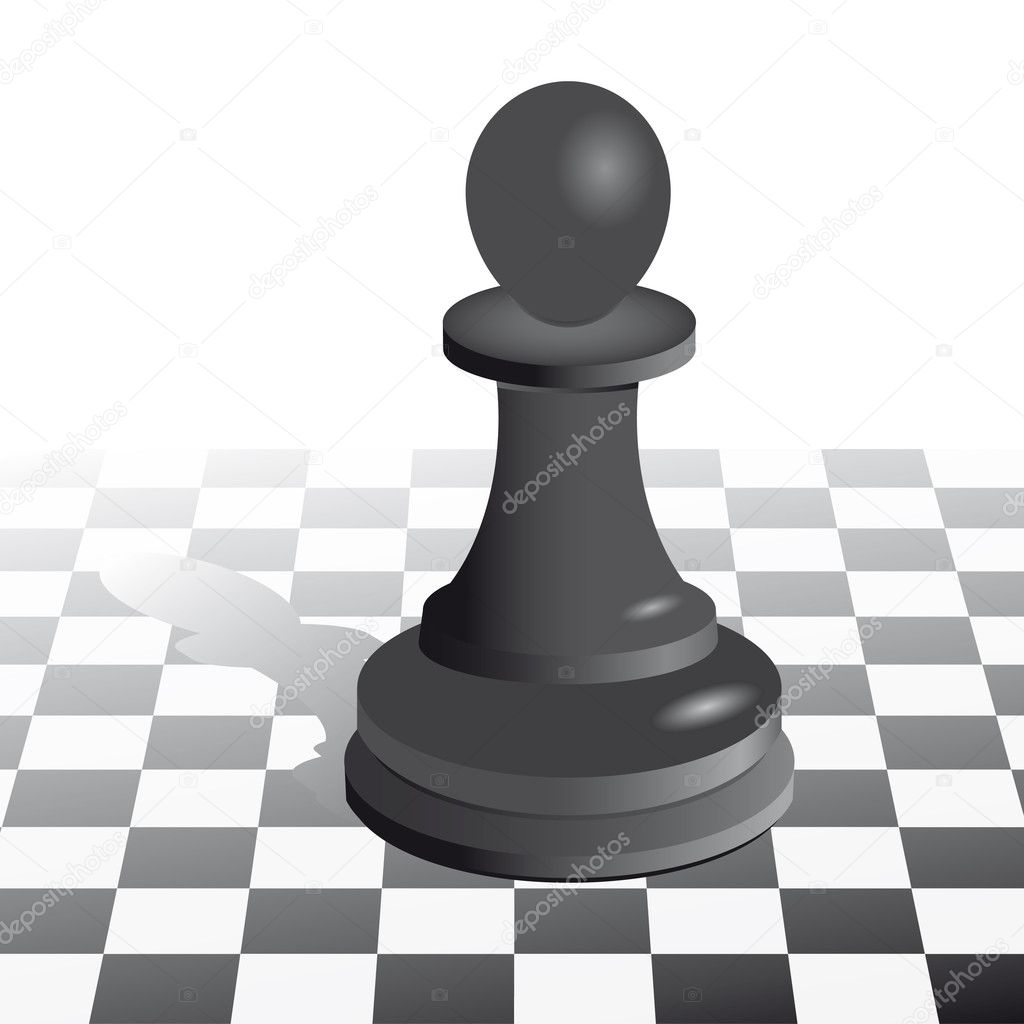 Pawn, chess pawn, black pawn and white pawn, chess piece, abstract