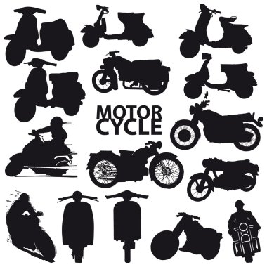 Motorcycle set - vector clipart