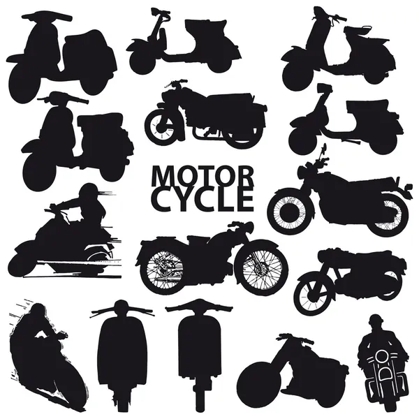 Motorkerékpár készlet - vektor — Stock Vector