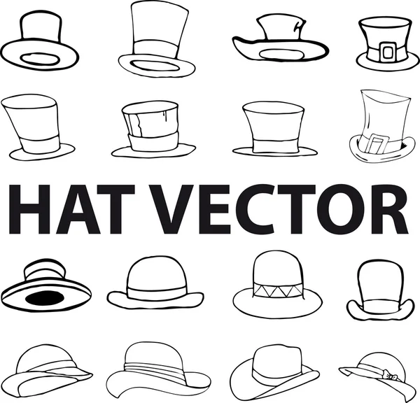 Moda Chapéu Vector Ilustração — Vetor de Stock