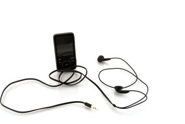 MP3 player with headphones clipart